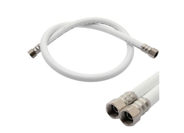 Nature Pure White Braided Water Hose 30" - 3/8" Barbed Insert