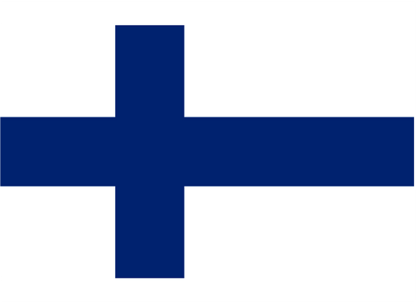 Finland Courtesy Flag Polyester 45 x 30cm