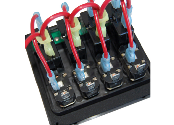 Blue Sea Water Resistant Circuit Breaker Panel - 4 or 6 Gang