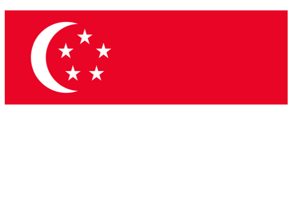 Singapore Courtesy Flag Polyester 45 x 30cm