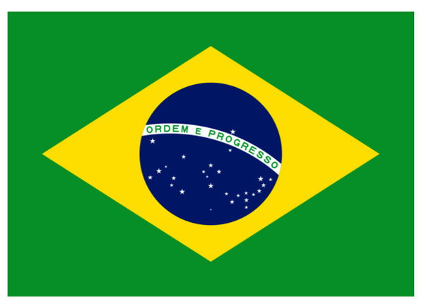 Brazil Courtesy Flag Polyester 45 x 30cms