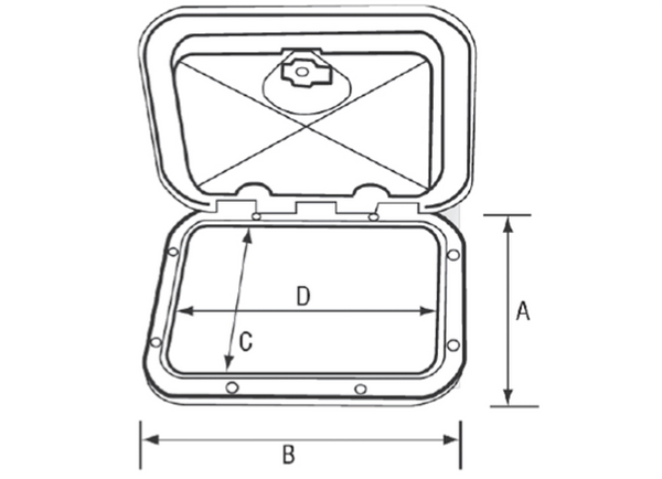 Nuova Rade Small Classic Storage Hatches 275x375mm With Drawers