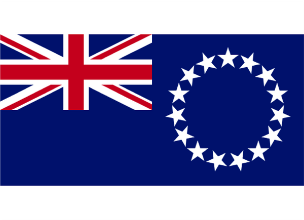 Cook Island Courtesy Flag Polyester 45 x 30cm
