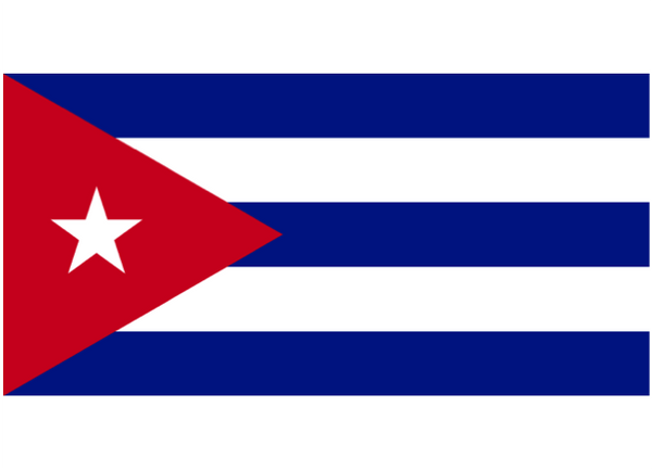 Cuba Courtesy Flag Polyester 45 x 30cms