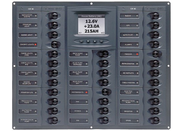 BEP 12V DC Circuit Breaker Panel 32 Way Millenium - Horizontal
