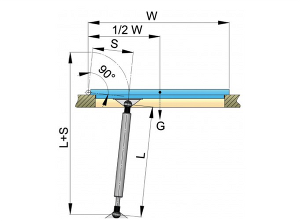 Vetus Gas Struts Stainless Steel