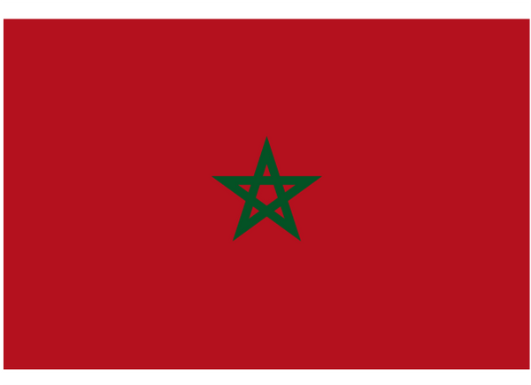 Morocco Courtesy Flag Polyester 45 x 30cm