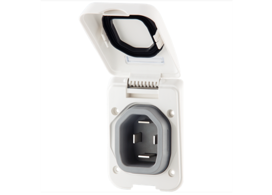 SmartPlug 32 Amp - Non-Metallic Inlet w/ White Cover Assembly