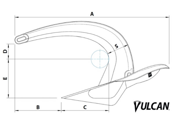 The Vulcan Anchor Galvanised - 10 Sizes