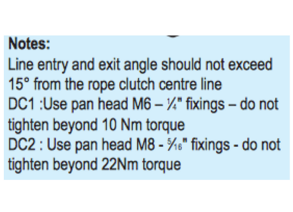 Lewmar DC1 Double Rope Clutch - 3 Rope Size Options