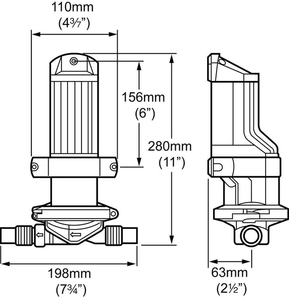 Whale Gulley IC Shower Waste System 12 & 24v