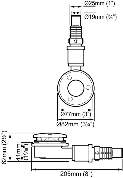 Whale Gulley IC Shower Waste System 12 & 24v