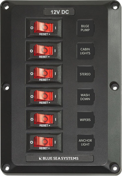 Blue Sea Below Deck Circuit Breaker Panels